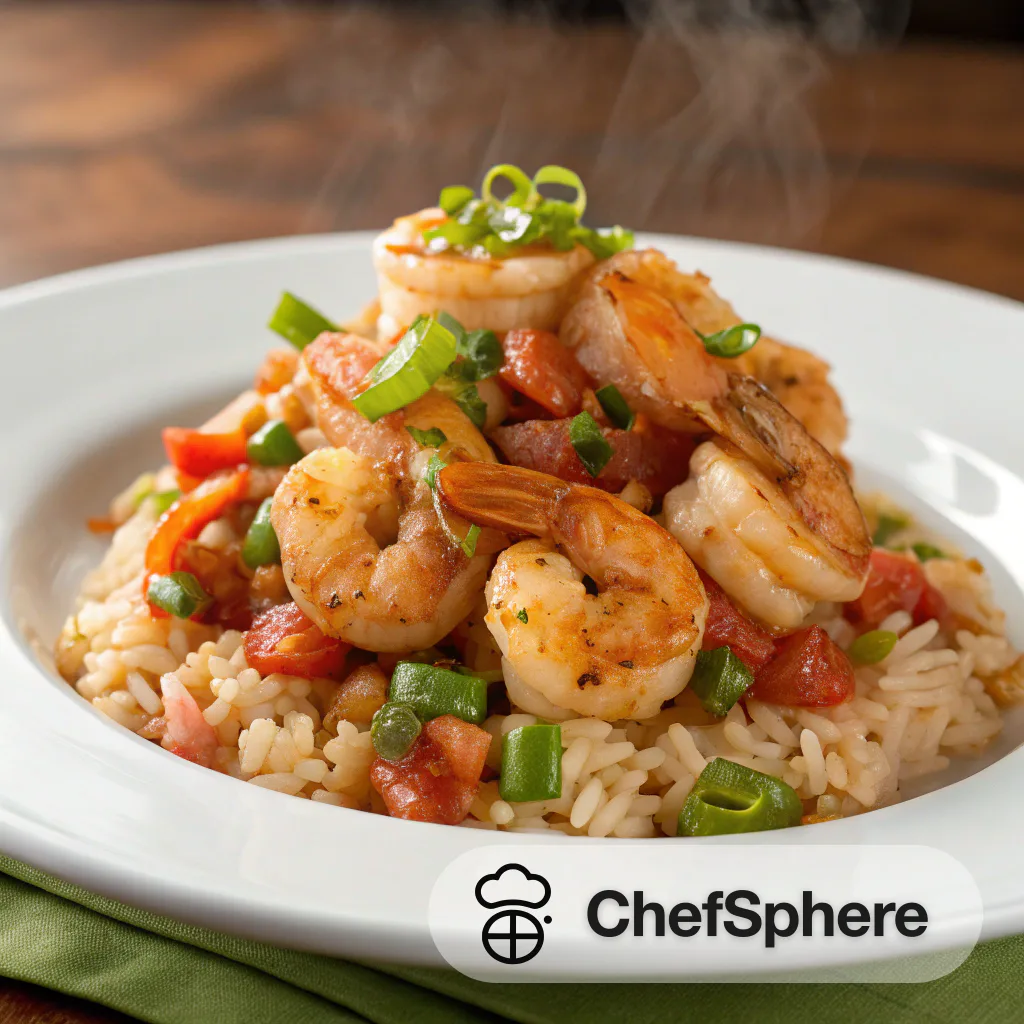 Beer Shrimp with Louisiana Salsa Rice