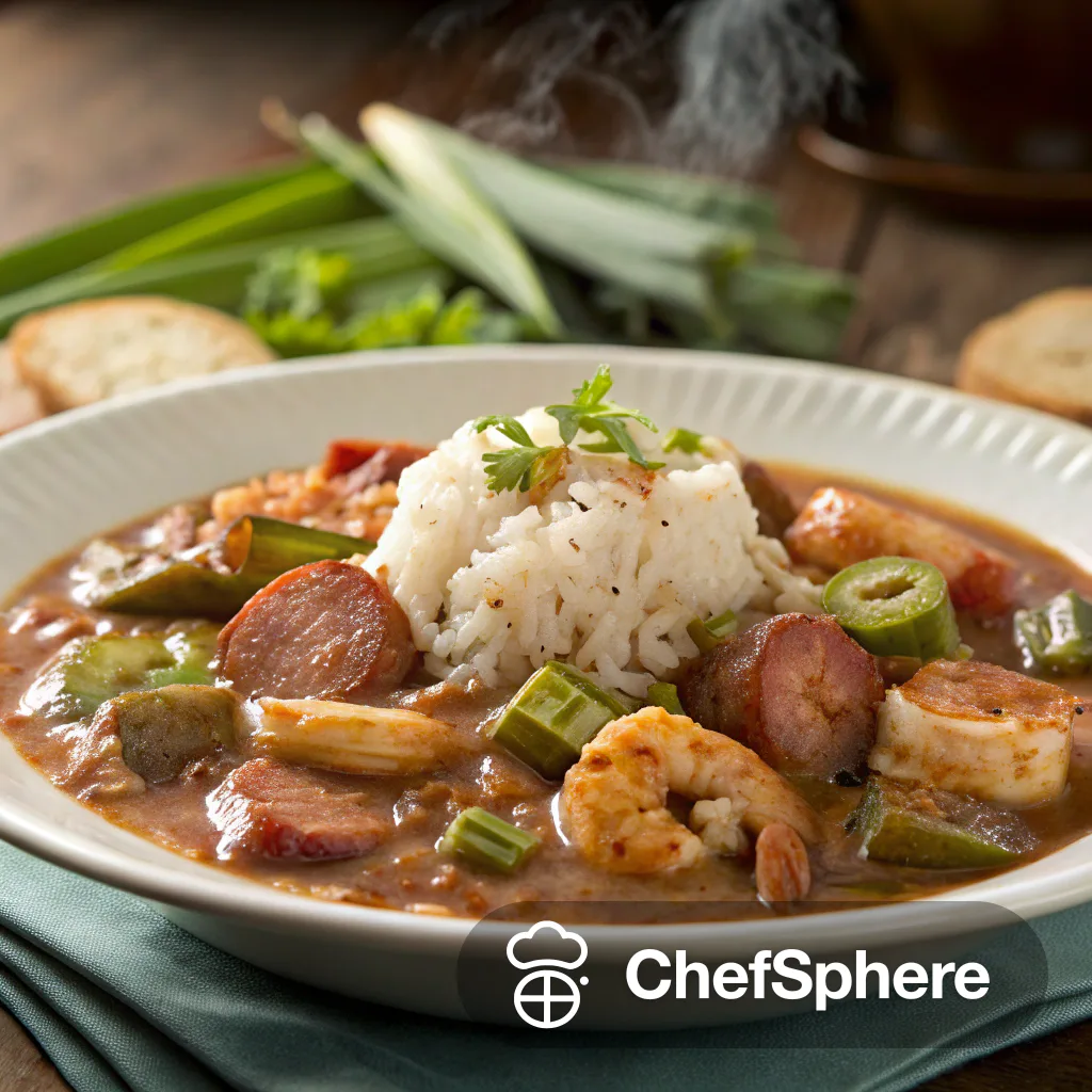 Creole Seafood Sausage Gumbo