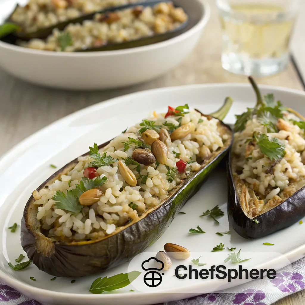 Lebanese-inspired Stuffed Eggplant with Savory Flavors