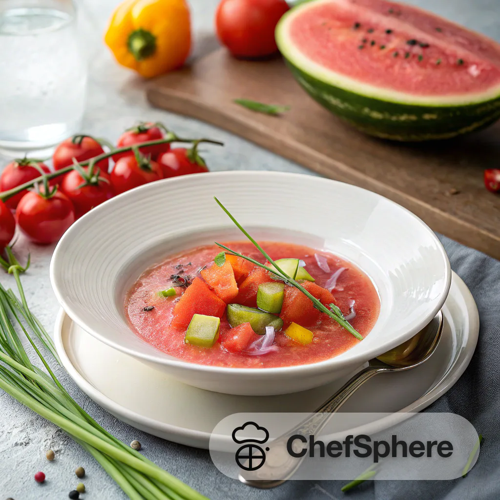 Tomato Watermelon Chilled Summer Soup
