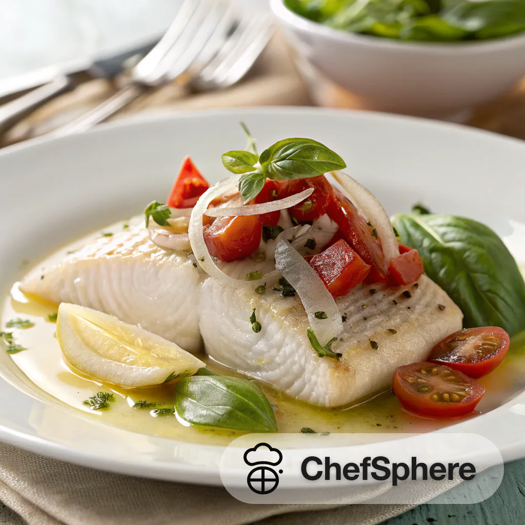 Tangy Vinaigrette Poached Fish Recipe
