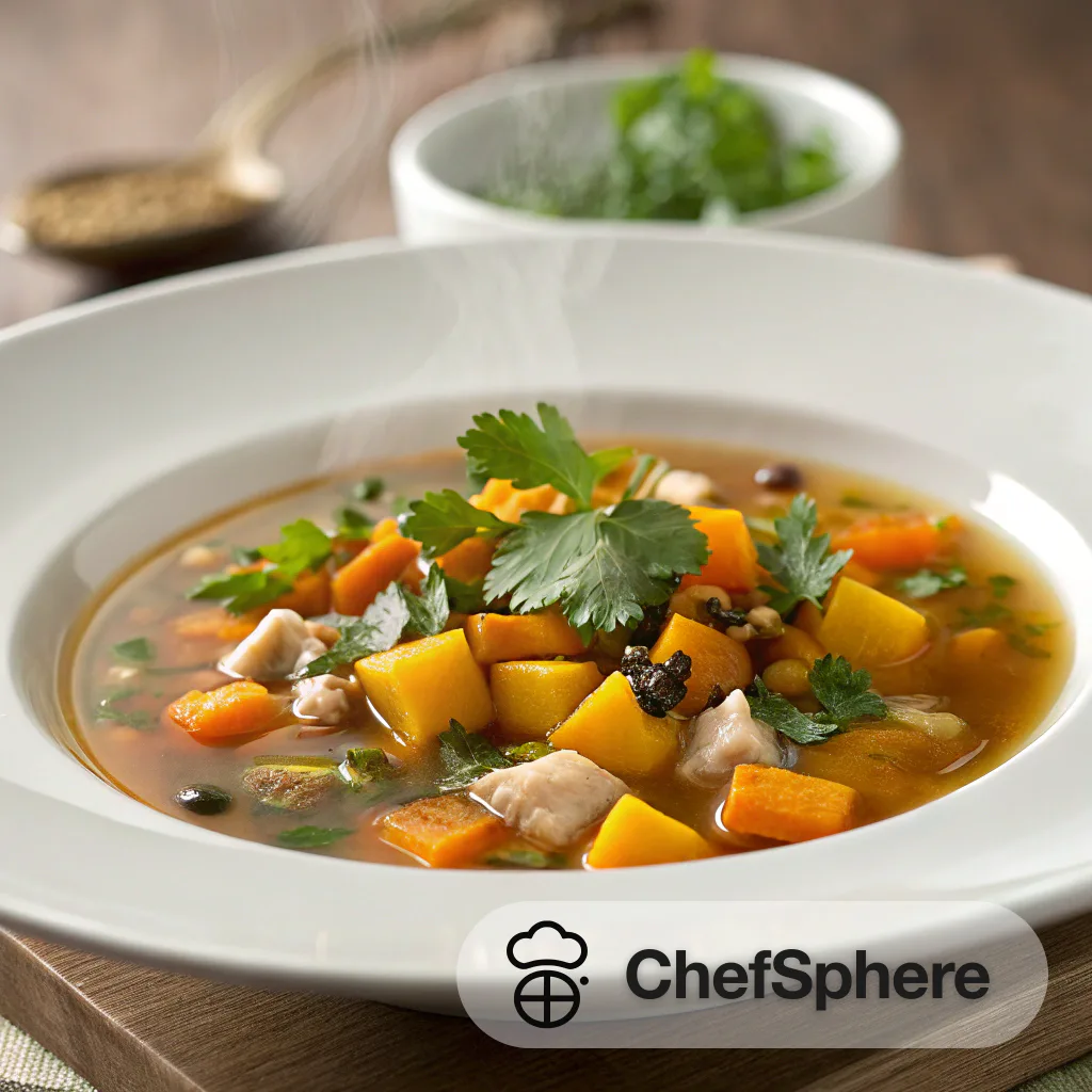 Winter Veggie Squash Soup with Broth