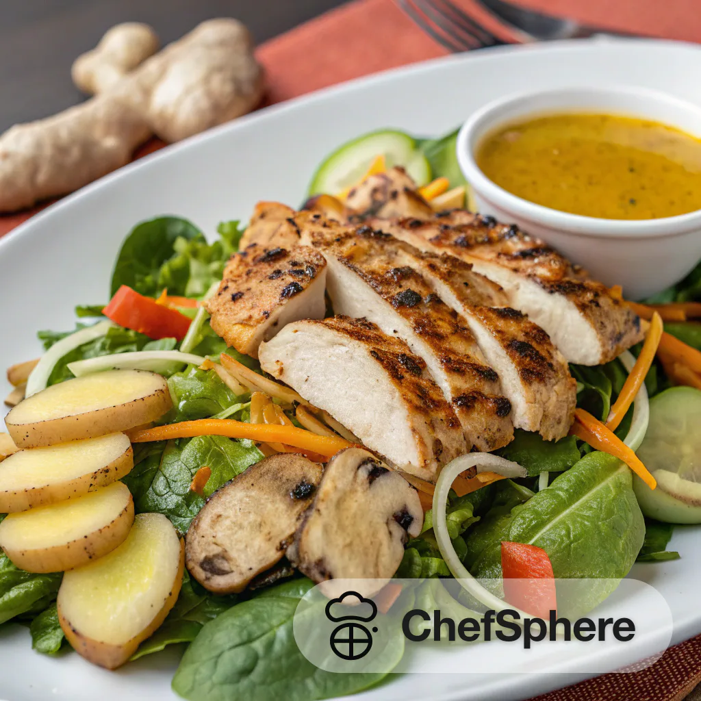 Zesty Ginger-Soy Grilled Chicken Salad