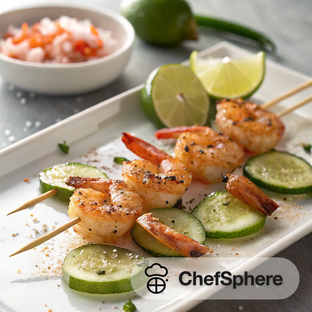Zesty Spicy Lime Shrimp Skewers