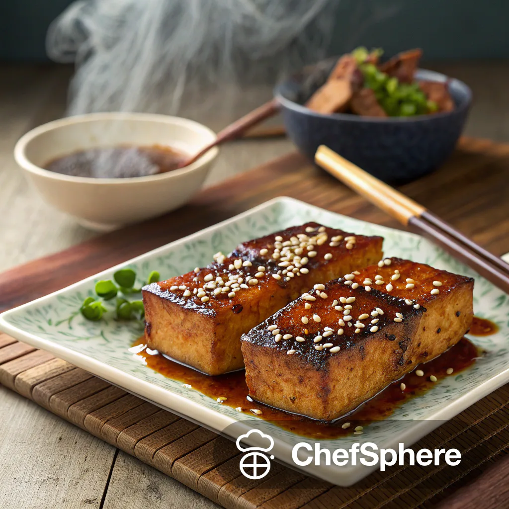 Umami Miso Glazed Broiled Tofu