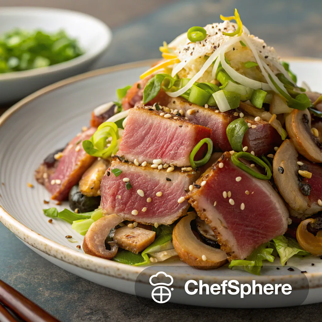 Tuna Ginger Shiitake Salad