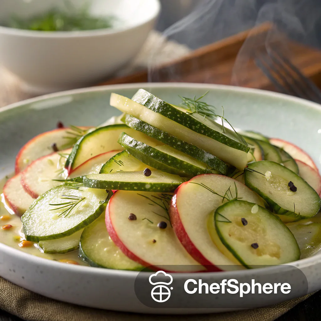 Zesty Pickled Cucumber and Apple Medley