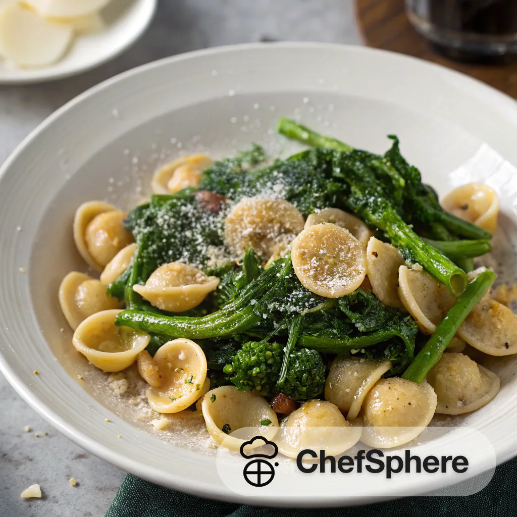 Broccoli Rabe and Orecchiette Sauté