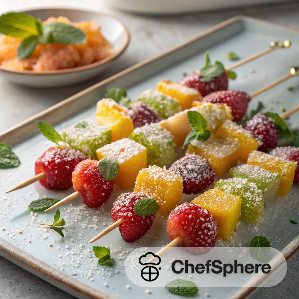 Tangy Fruit Skewers with Juicy Flavors