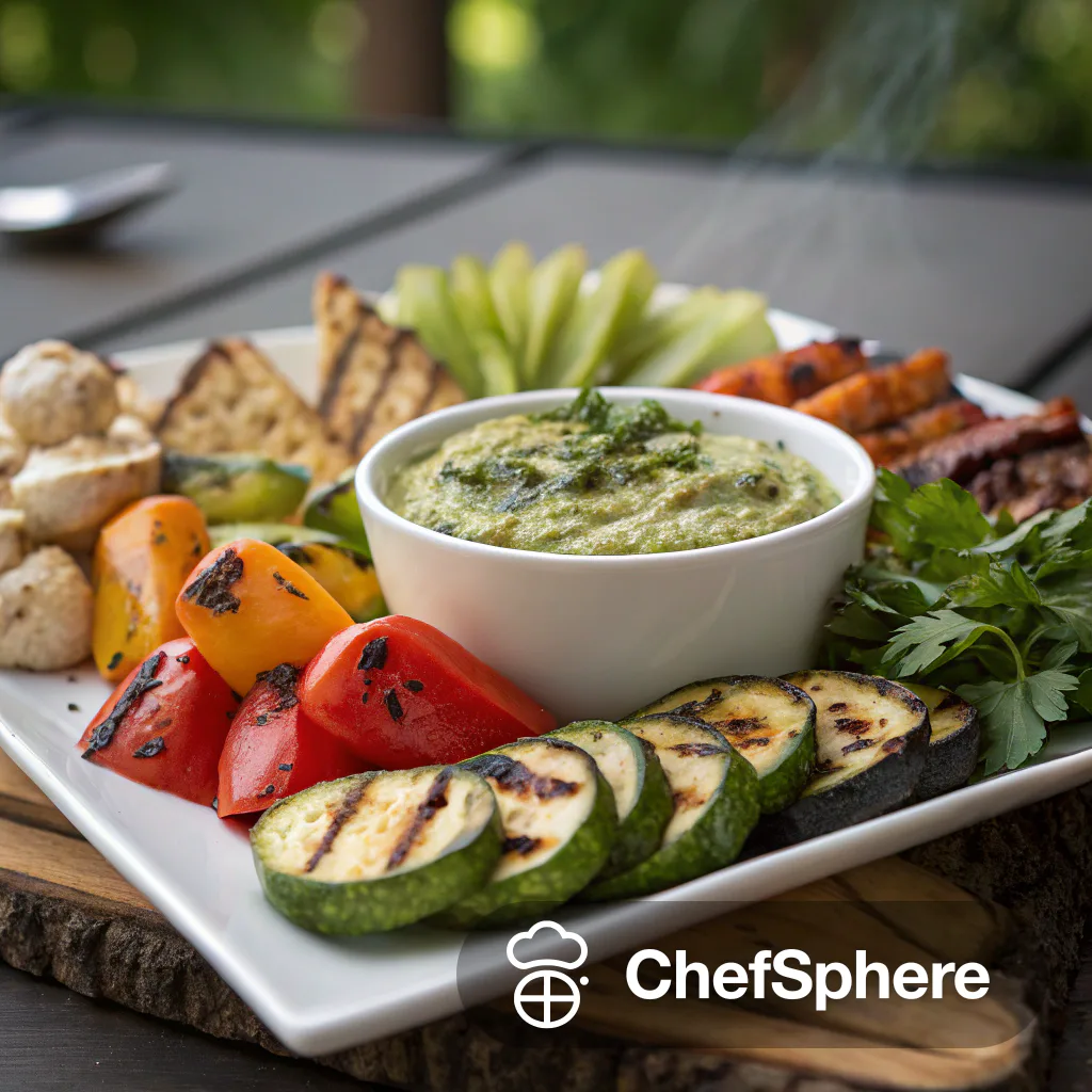Herb-Infused Dip with Grilled Vegetables