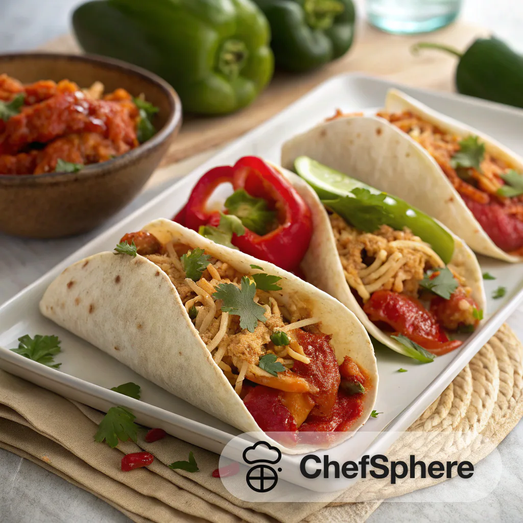 Spicy Chicken Stuffed Pepper Tortillas
