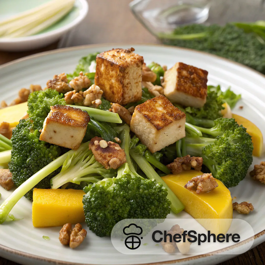Tofu Salad with Tangy Chutney Dressing
