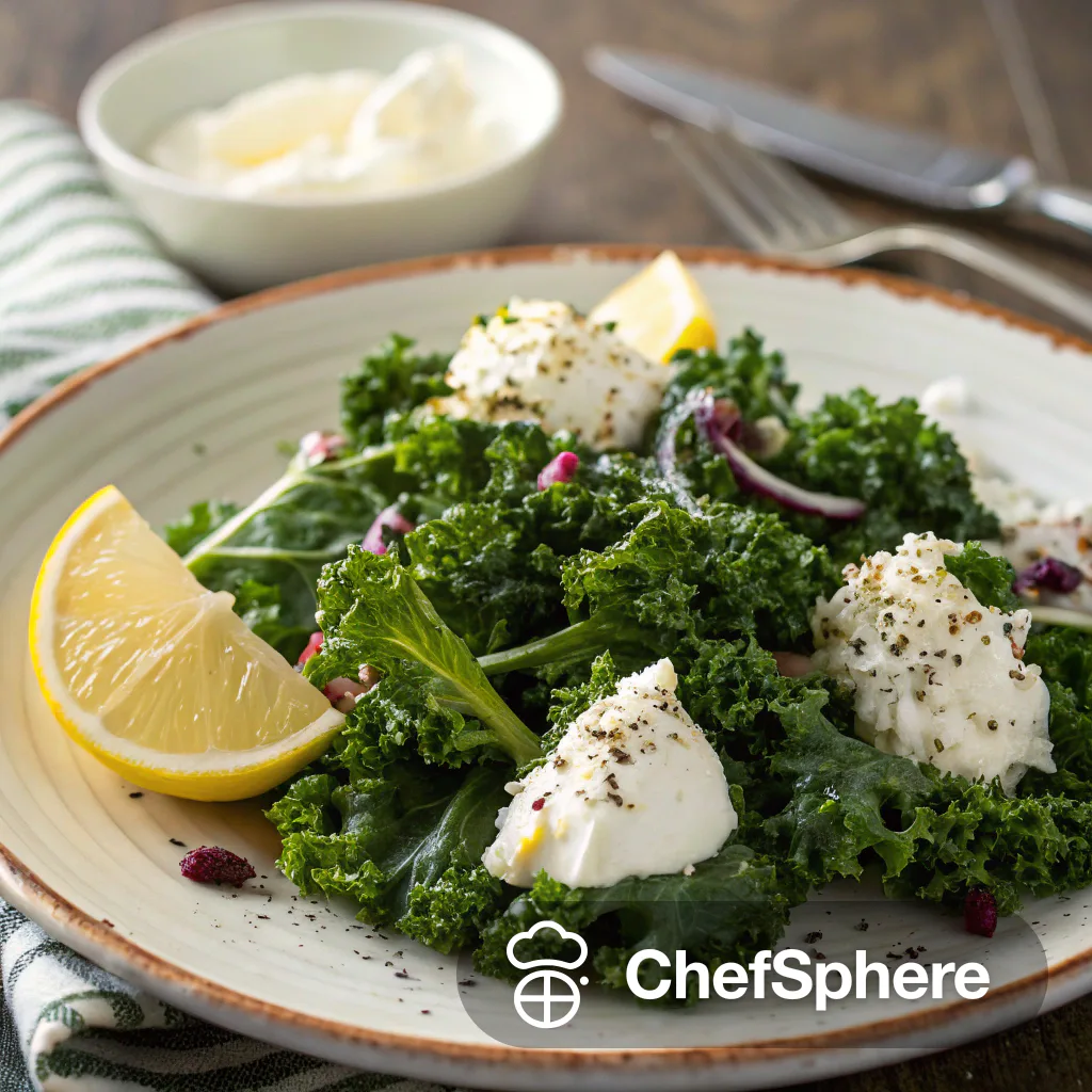 Creamy Kale Salad with Ricotta Cheese