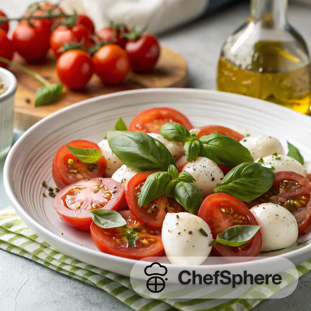 Tomato Mozzarella Basil Italian Salad