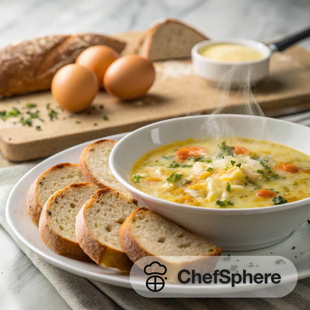 Cheesy Egg Bread Soup for Comfort