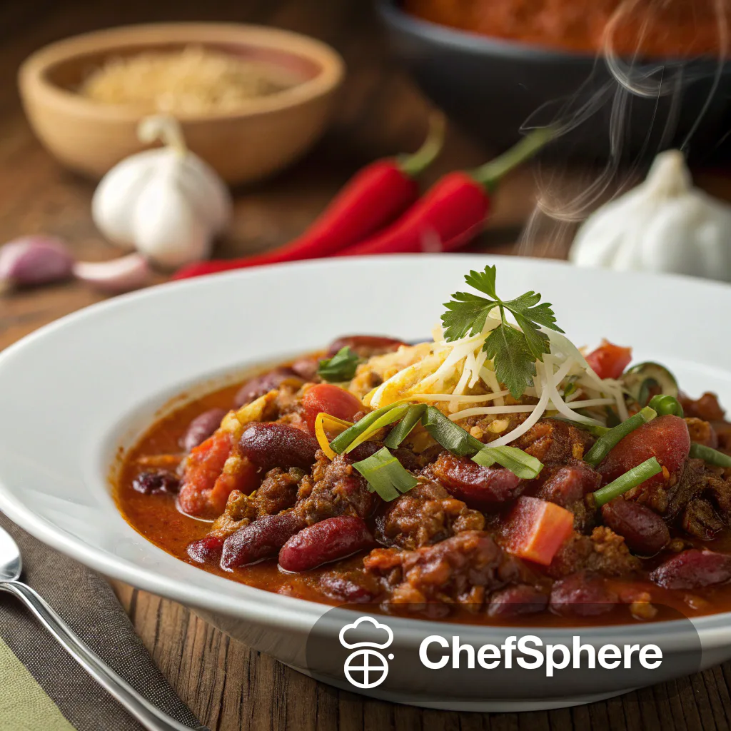 Spicy Beef Chili with Beans Simplicity