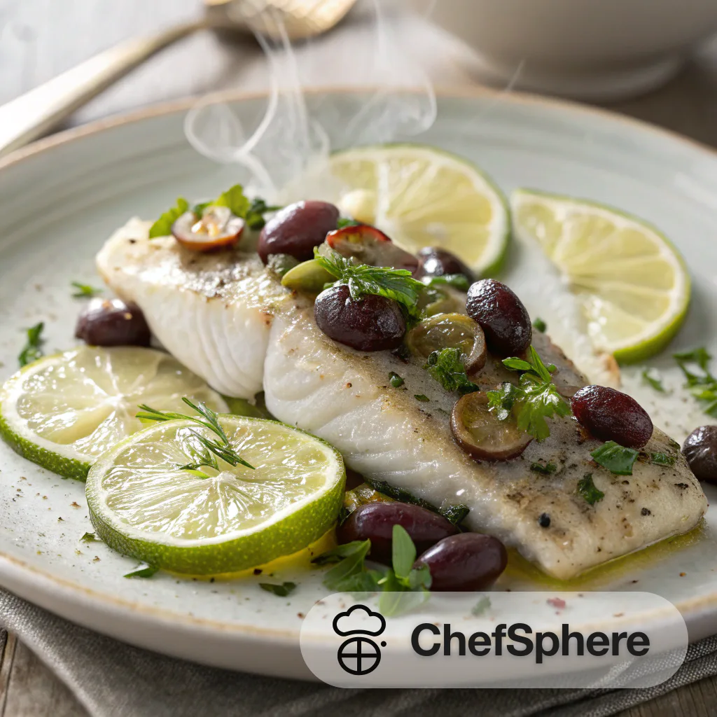 Anchovy Lime Baked Cod Dish