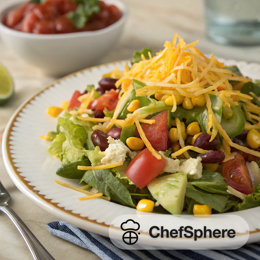 Tangy Veggie Taco Salad with Dressing