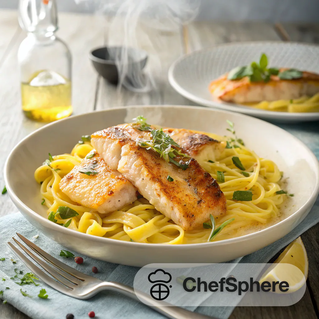 Saffron Fish Pasta Bake