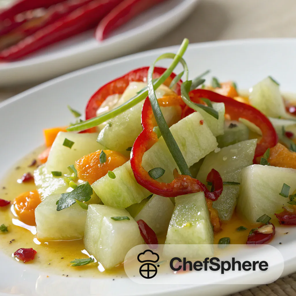 Citrusy Chayote & Red Pepper Salad