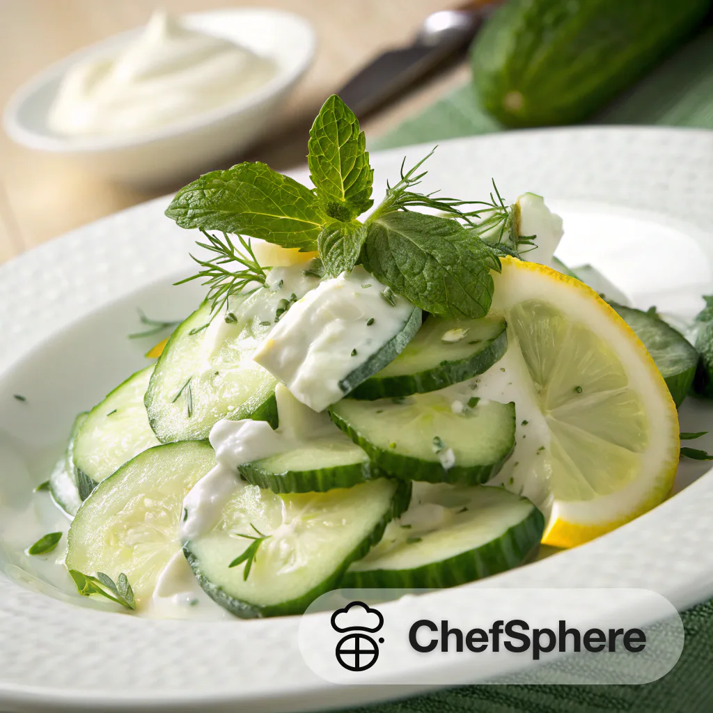 Creamy Mint Cucumber Salad