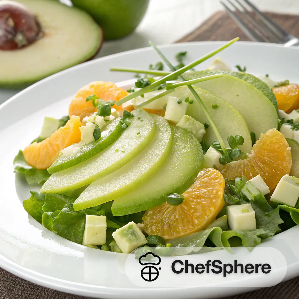 Cactus Chayote Green Apple Salad