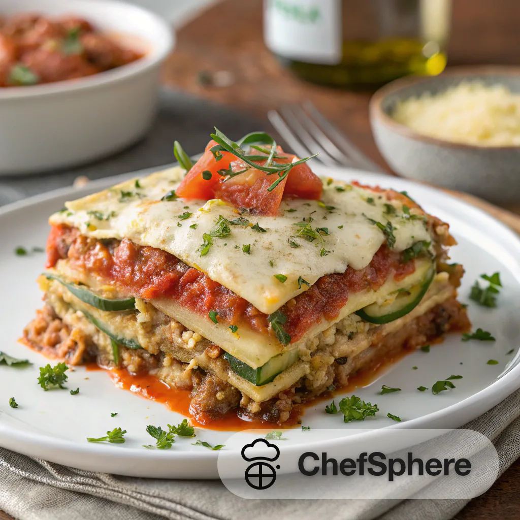 Cheesy Zucchini Tomato Lasagna Recipe