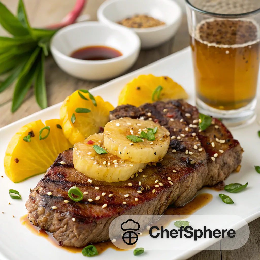Hawaiian-Infused Juicy Rib-Eye Steak