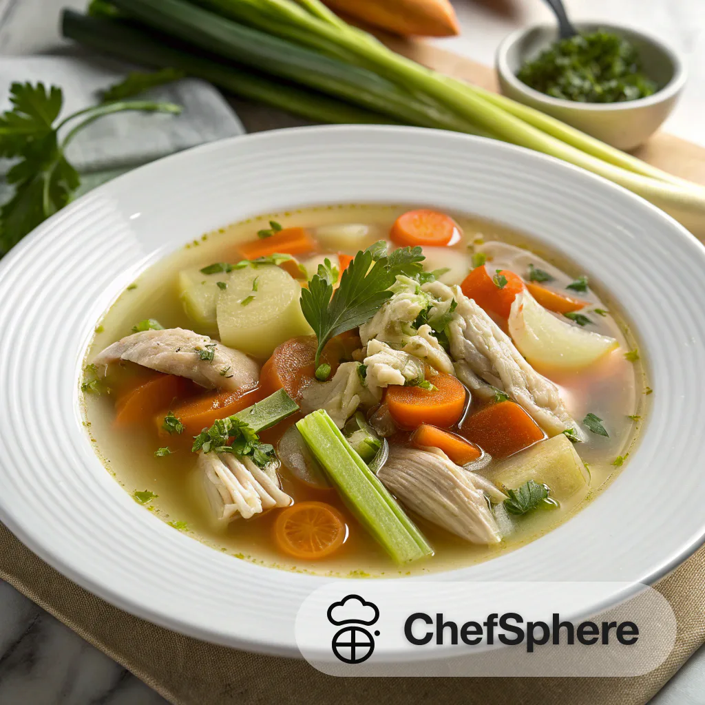 Chicken Vegetable Comforting Broth
