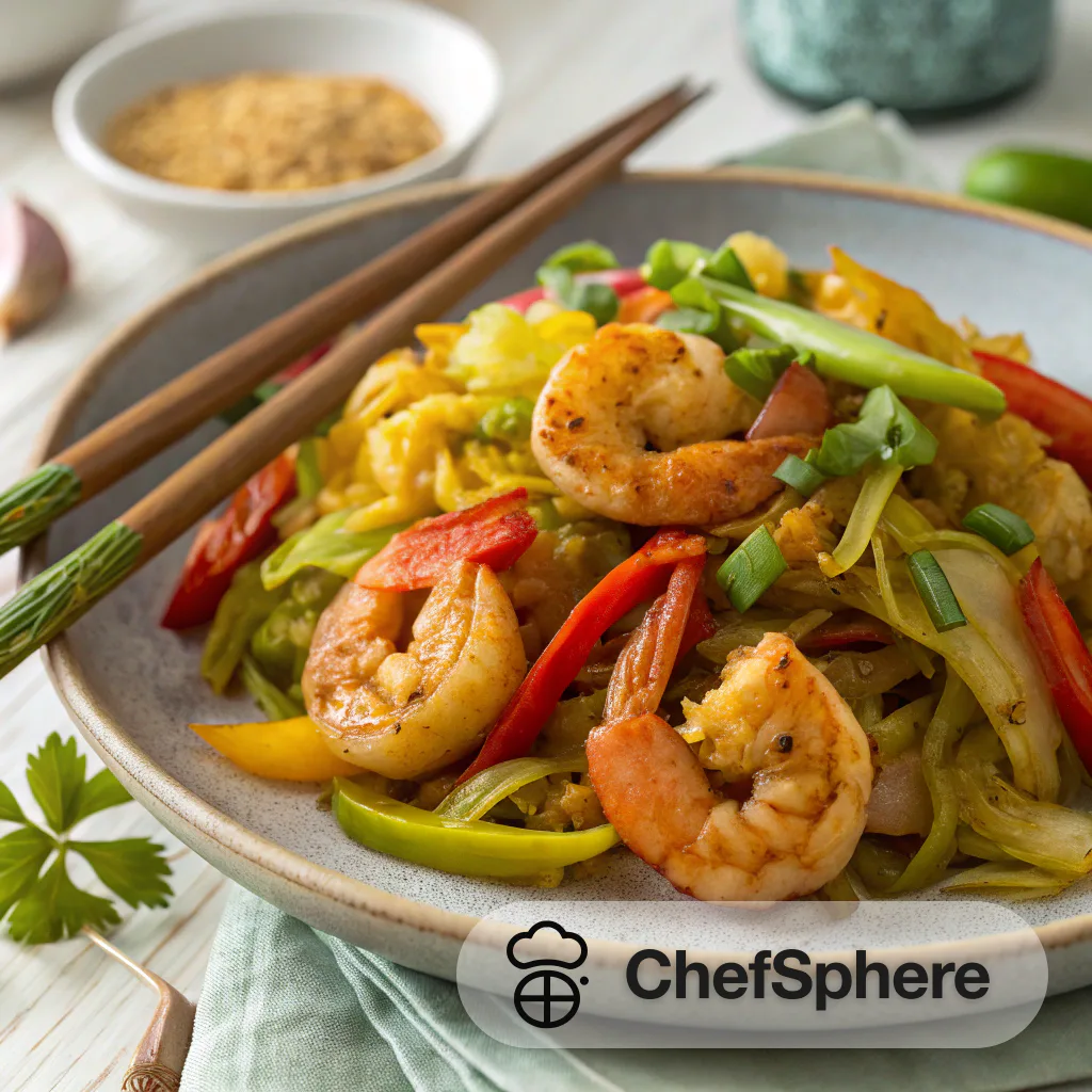Curried Shrimp and Cabbage Stir-Fry
