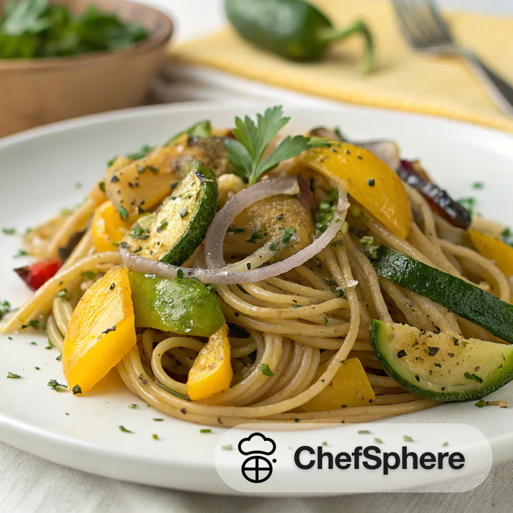 Herbed Veggie Pasta with Roasted Veggies