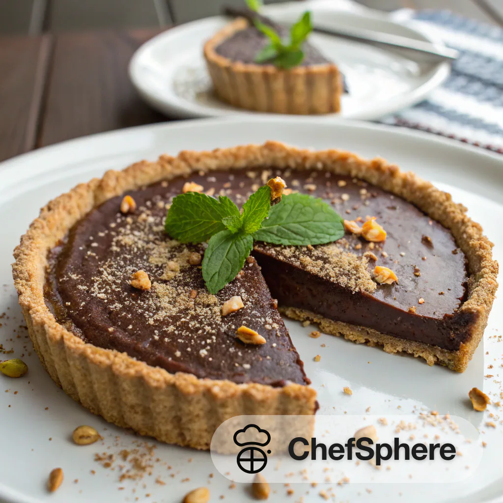 Savory Oat Crusted Vegan Chocolate Tart