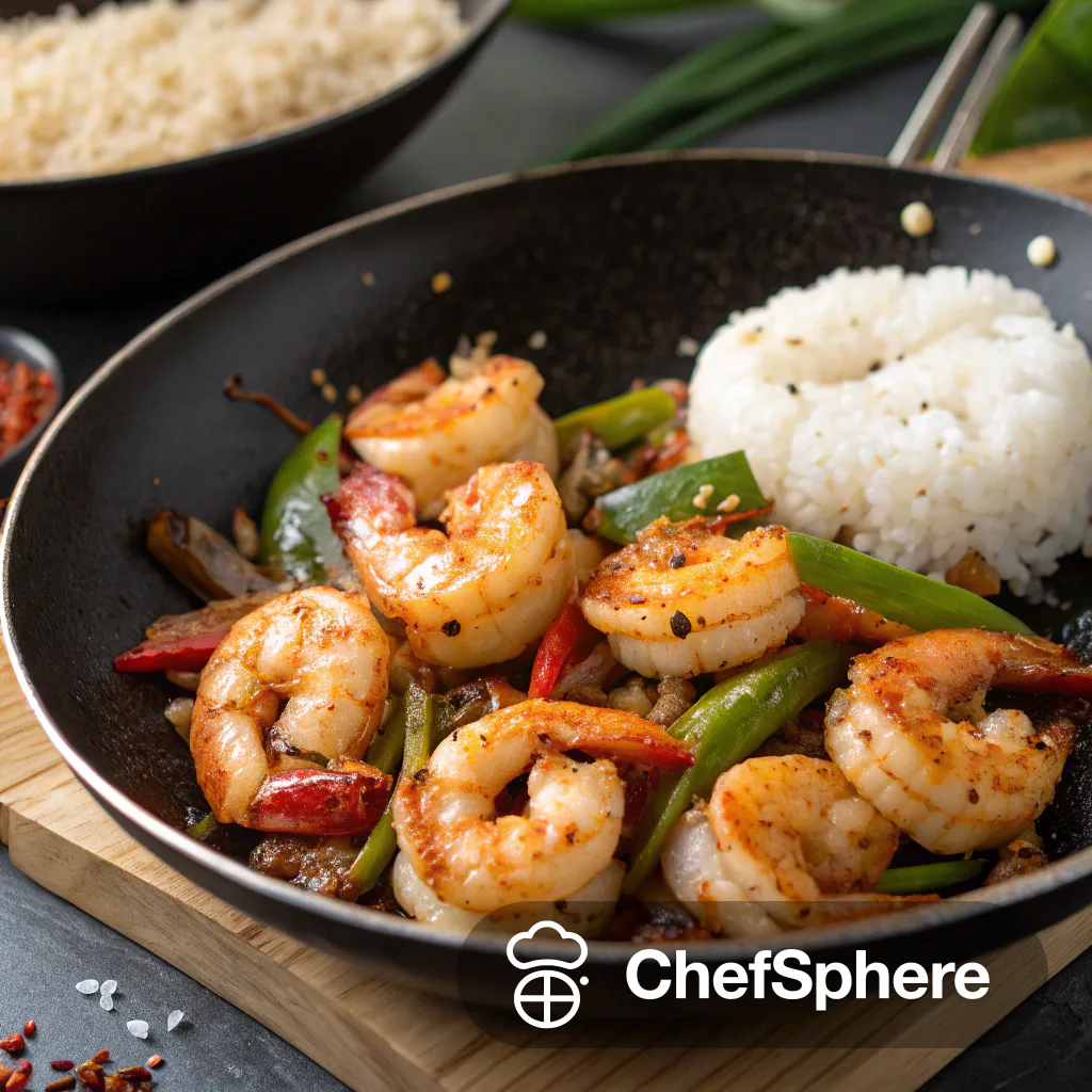 Spicy Garlic Shrimp Wok Stir-Fry