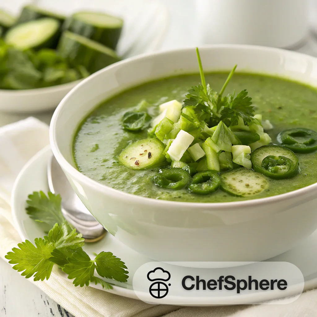 Chilled Tangy Green Gazpacho Soup
