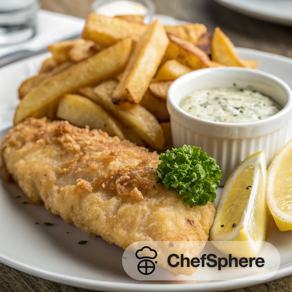 Crispy Fish & Chips with Vinegar