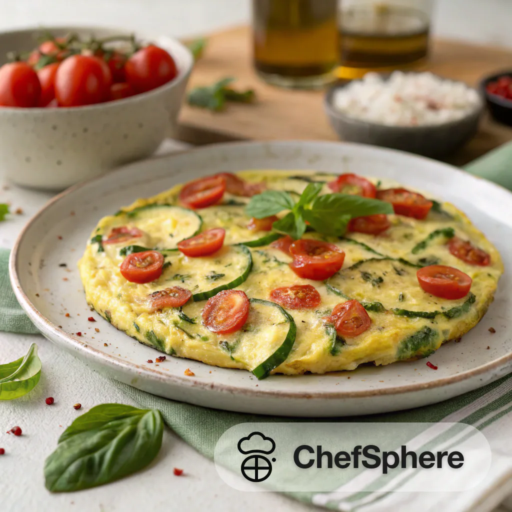 Zucchini Tomato Cheese Frittata Recipe
