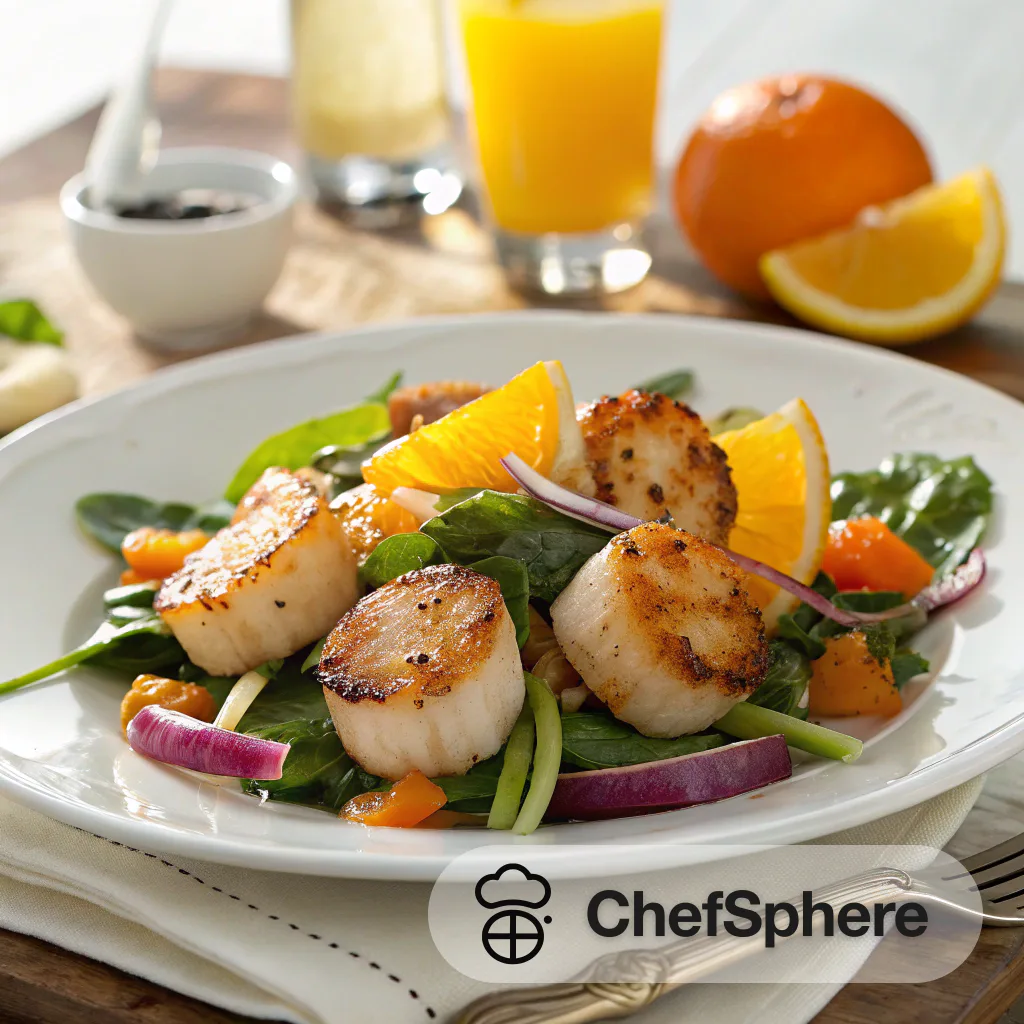 Seared Scallop & Seasonal Veggie Salad