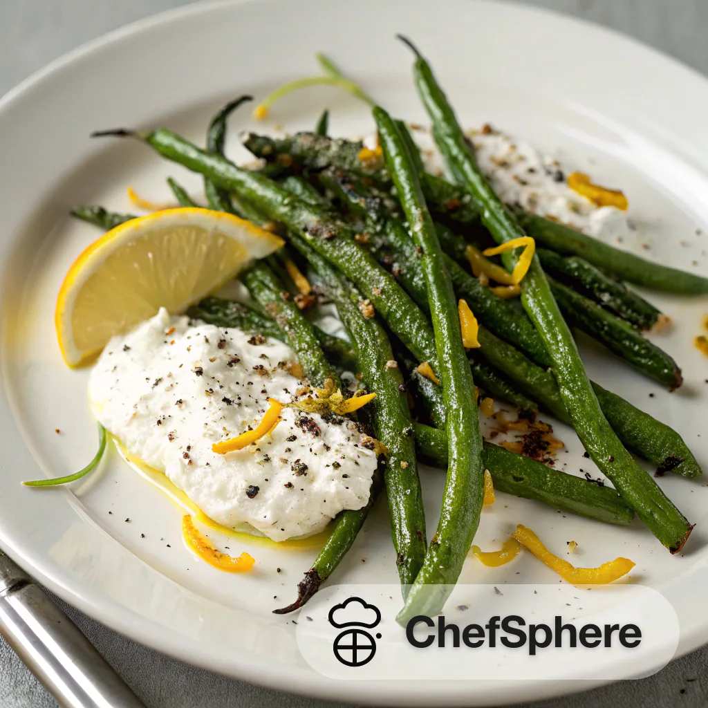 Charred Green Beans with Ricotta Lemon