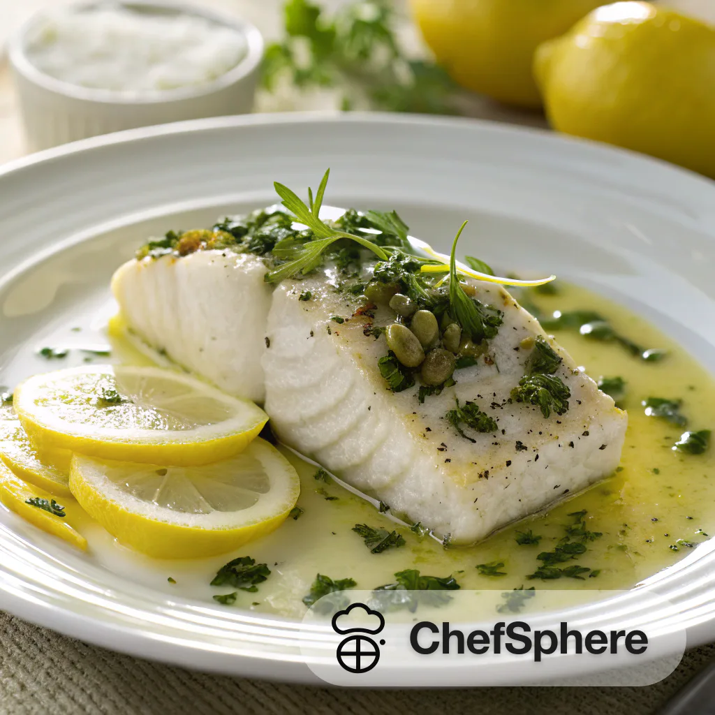 Herb-Poached Halibut in Tangy Vinaigrette