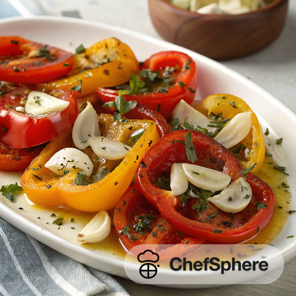 Savory Herb-Marinated Roasted Peppers
