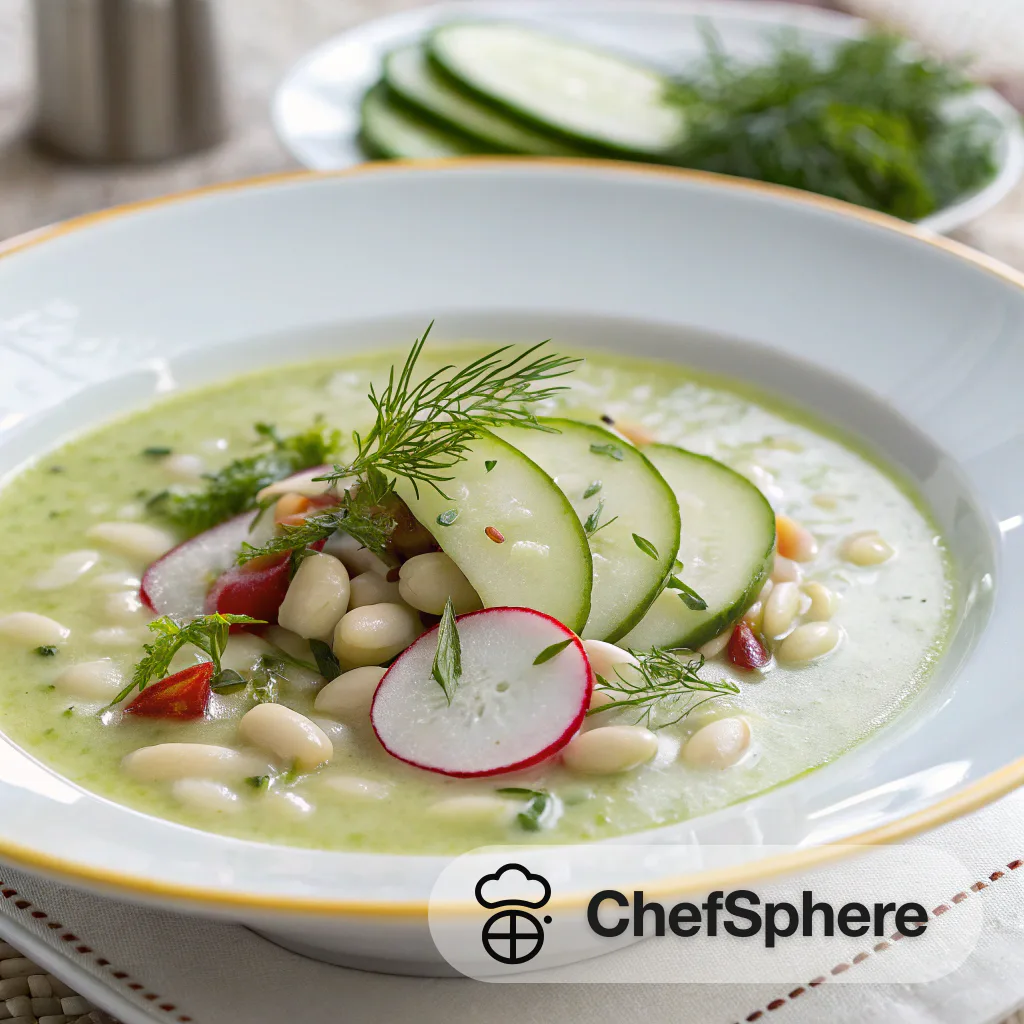 Chilled White Bean Cucumber Summer Soup