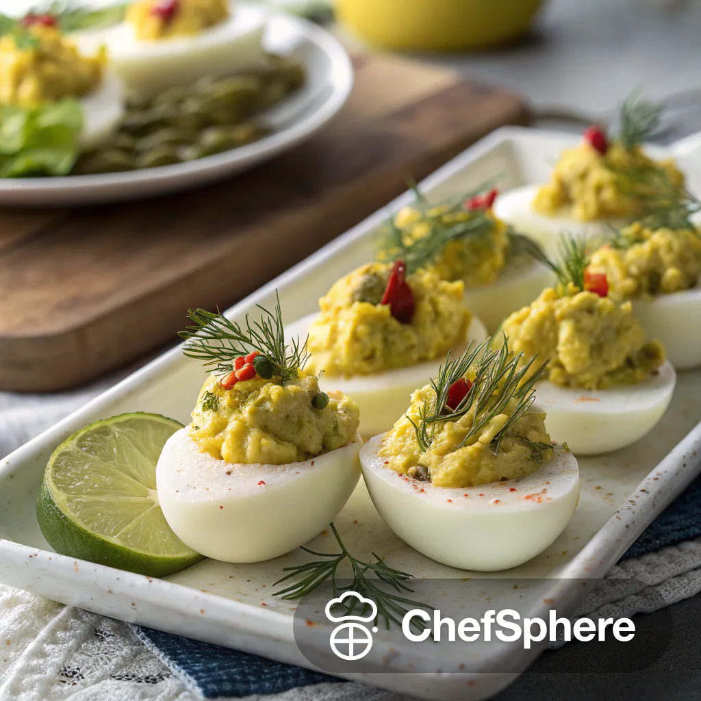 Tangy Stuffed Eggs with a Twist