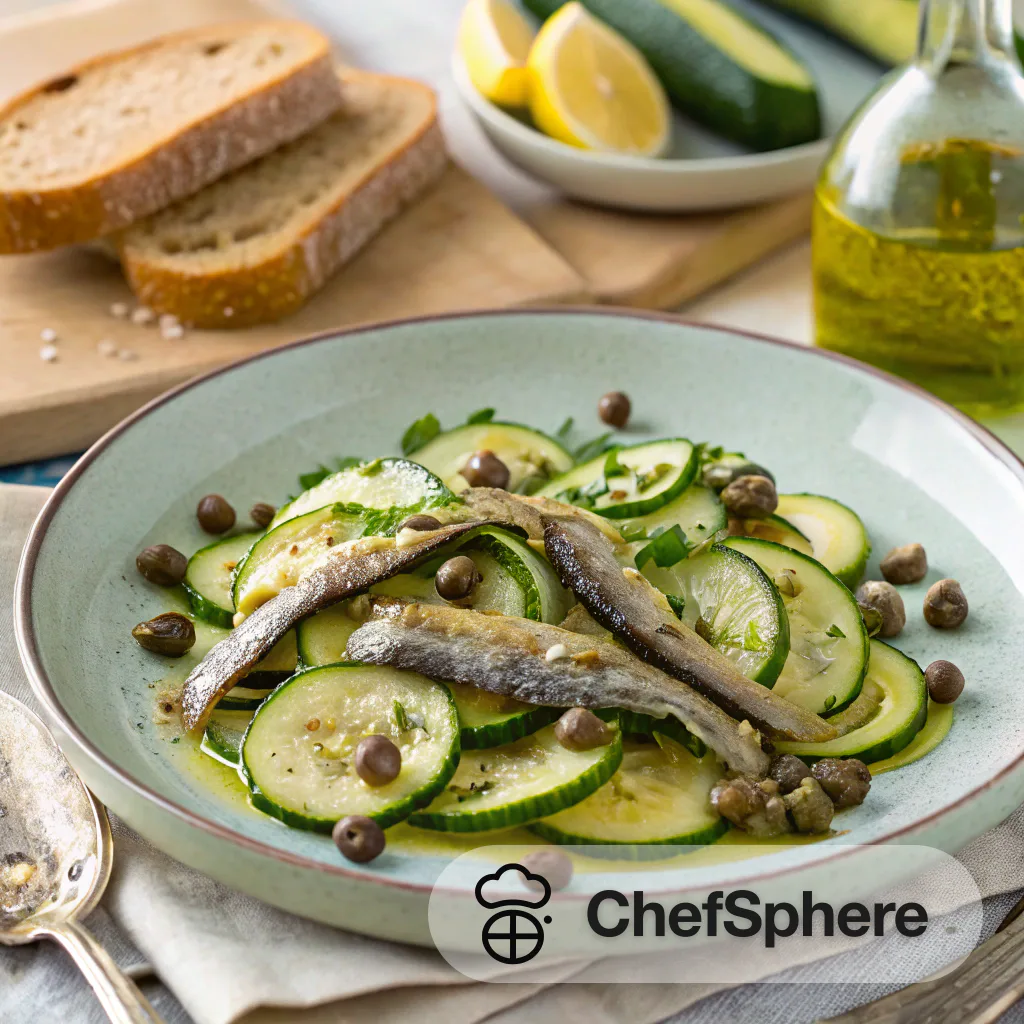 Zucchini with Anchovies and Capers Tango