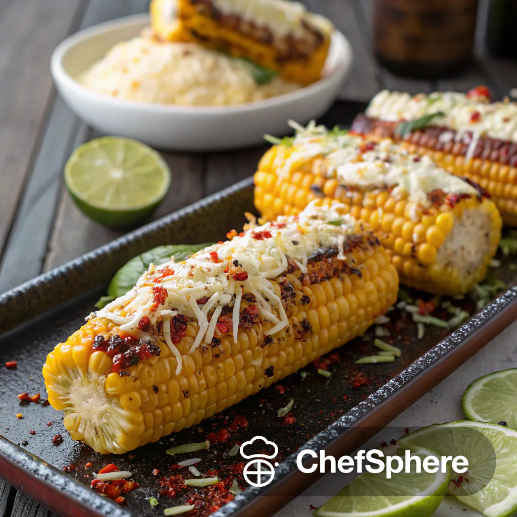 Spicy Cheese Corn on the Grill