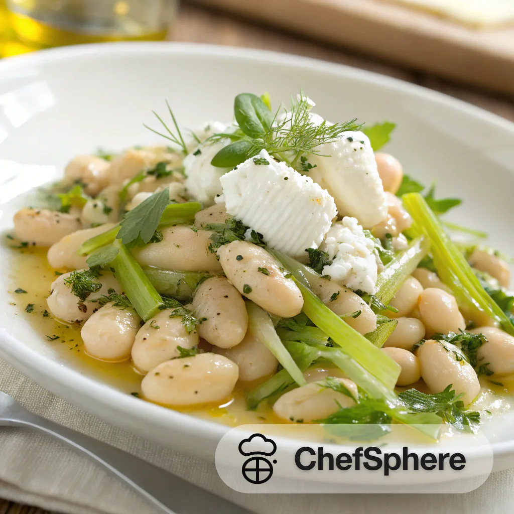 Zesty Marinated Bean Salad with Ricotta
