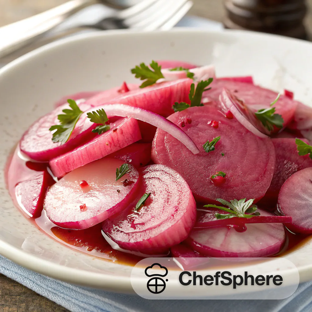 Zesty Pink Pickled Turnips Recipe