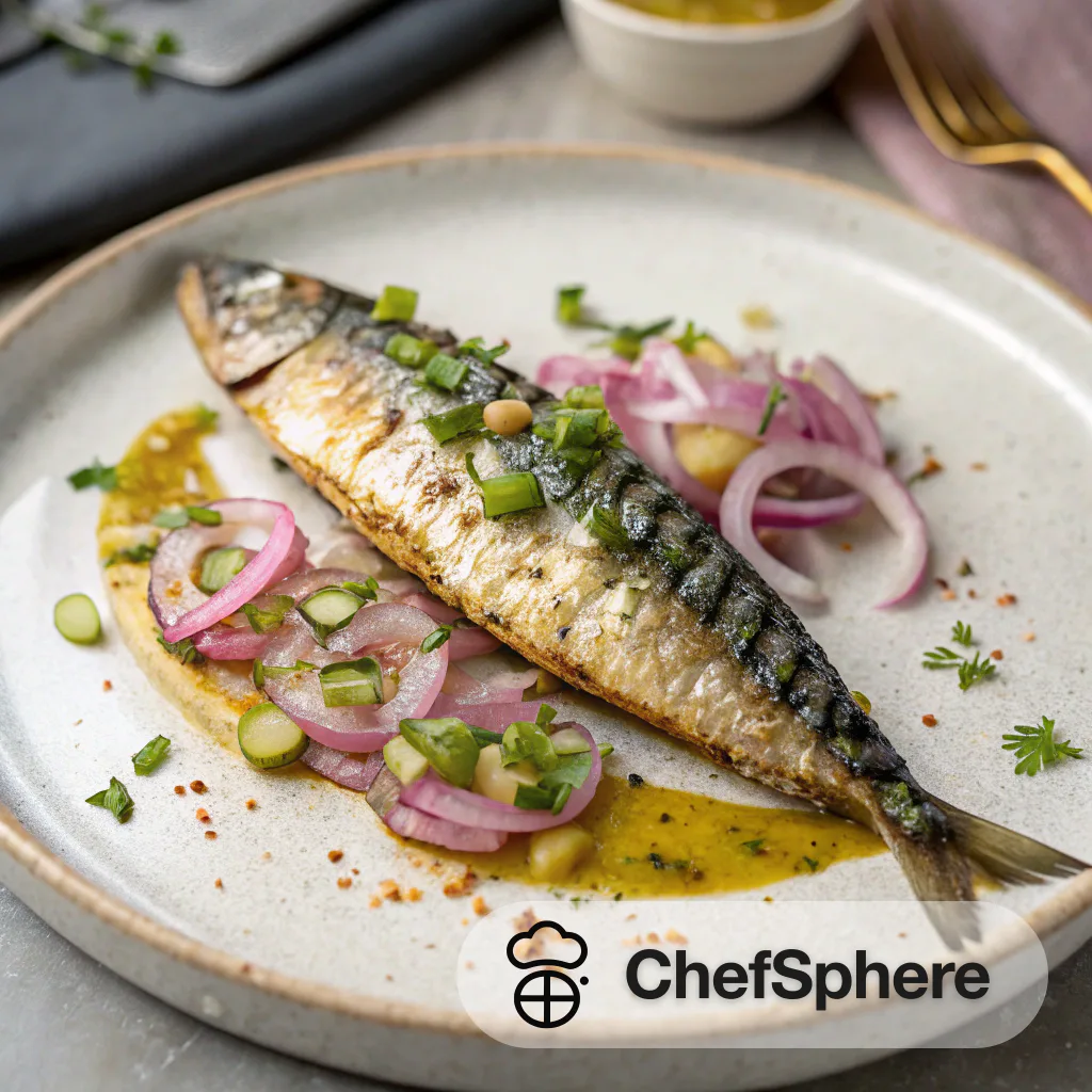 Onion-Pickled Broiled Mackerel Recipe