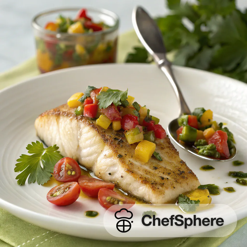 mahi mahi Pan-Seared Fish with Tropical Salsa