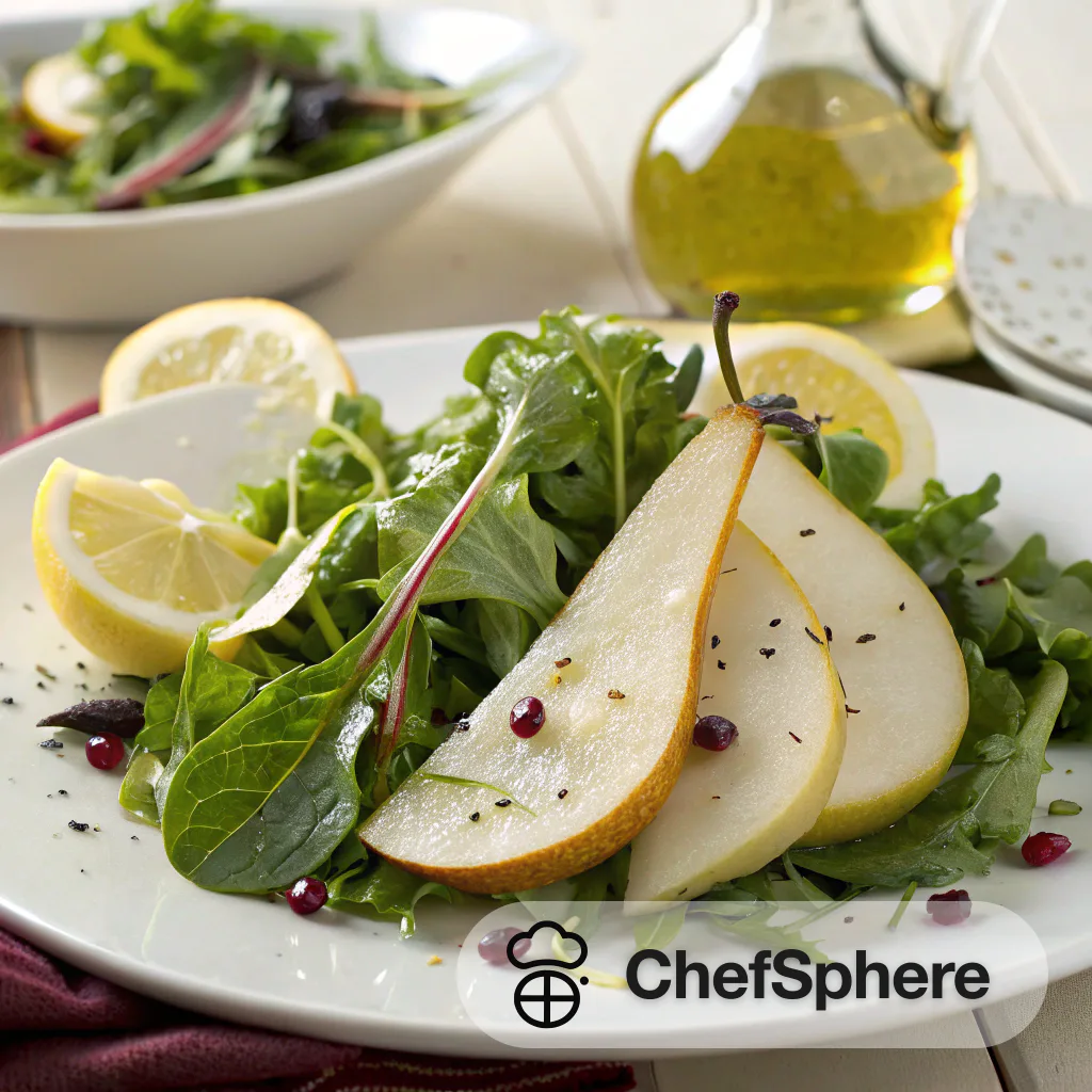 Pear and Mixed Greens Vibrant Salad