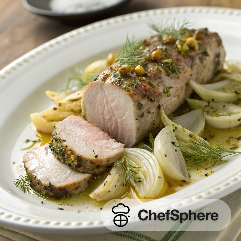 Herb-Rubbed Pork with Roasted Fennel